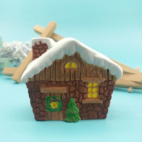 3D Kerst Sneeuwhuis Siliconen Vorm DIY Bakken Taart Fondant Decoratie Kaars Zeep Gips Hars Gietvorm Hut Huis