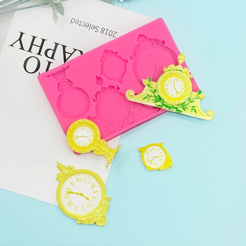 Retro Uhr Taschenuhr Form Silikonform Für DIY Schokolade Fondant Kuchendekoration Geprägte Backform Bastelwerkzeug