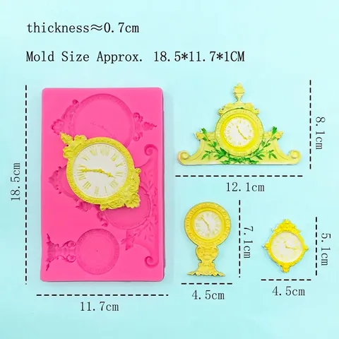 Retro Uhr Taschenuhr Form Silikonform Für DIY Schokolade Fondant Kuchendekoration Geprägte Backform Bastelwerkzeug