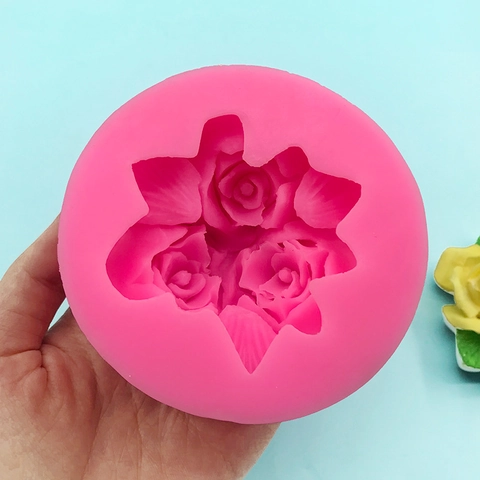 3D Rose Flower Silicone Mold DIY Baking Cake Chocolate Mold For Scented Stone Plaster Handmade Soap Resin Craft Tools