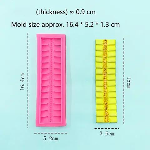 Flexible Lange Streifen Spitze Rand Silikonform Für Fondant Kuchen Schokolade Dekoration Backwerkzeug Rosa DIY Handwerk