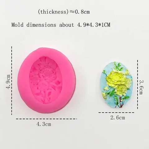 Rose Blume Form Silikonform DIY Fondant Schokoladenkuchen Backform Handgefertigt Rosa Floral Harz Ton Handwerk Deko Werkzeug