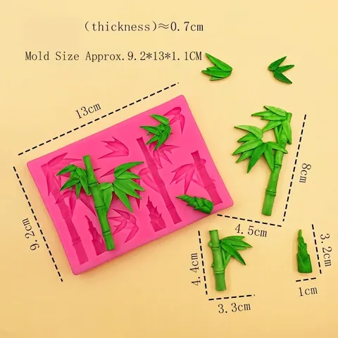 Chinesischer Stil Bambus Gelenk Blatt Silikonform DIY Backen Fondant Kuchen Dekoration Form Bambussprosse Form Schokolade Sugarcraft Werkzeug