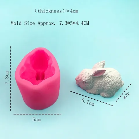 3D Hase Silikonform Für Kuchen Mousse Pudding Schokolade Fondant DIY Backwerkzeug Hase Form Silikon Dessert Kuchenform