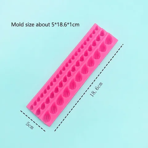 Lange Silikon Spitzenbordüre Fondant Form Blumen Wirbel Muster Tortendekoration Werkzeug Schokolade DIY Backform Rosa