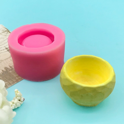 3D Mini Geometrische Schalenform Silikonform Für DIY Handgefertigte Fondant Mousse Kuchen Seife Kerze Gips Handwerk Backen Dekofom