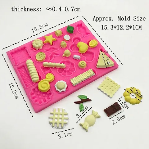 DIY Silikon Zweig Stern Herz Knopf Süßigkeiten Schokolade Waffel Dessertform Für Fondant Kuchen Dekoration Backwerkzeuge