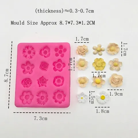 DIY Siliconen Bloem Vorm Voor Fondant Chocolade Madeliefje Roos Vorm Taart Decoreren Bakgereedschap Roze Vorm Voor Keuken DIY