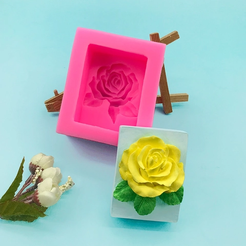 Rosenblumen Form Silikonform Für DIY Handgemachte Seife Fondant Kuchen Aromatherapie Gips Ornament Handwerk Deko Rosa Form