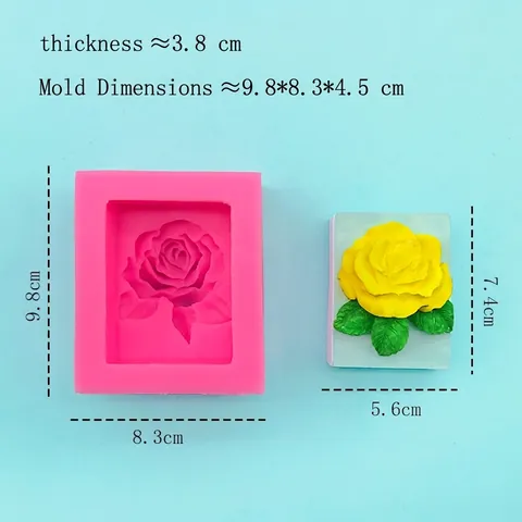 Rosenblumen Form Silikonform Für DIY Handgemachte Seife Fondant Kuchen Aromatherapie Gips Ornament Handwerk Deko Rosa Form