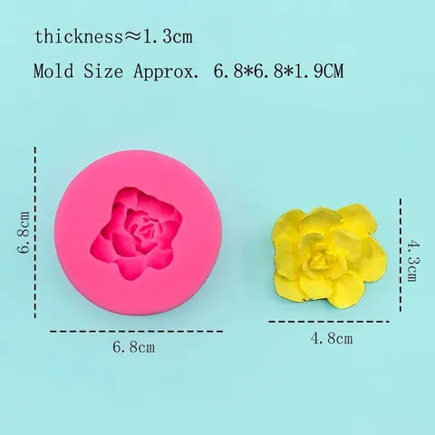 Rosenblüte Silikonform DIY Handgefertigte Seife Schokolade Fondant Kuchendekoration Form Kerzenherstellung Werkzeug Rosenform Tonform