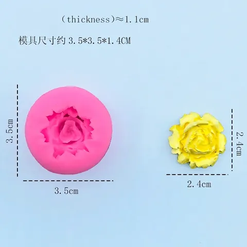 Stampo in Silicone a Forma di Rosa Per Decorazione Torte Fondente Cioccolato Fai da Te Resina Candela Sapone QH2363 Rosa