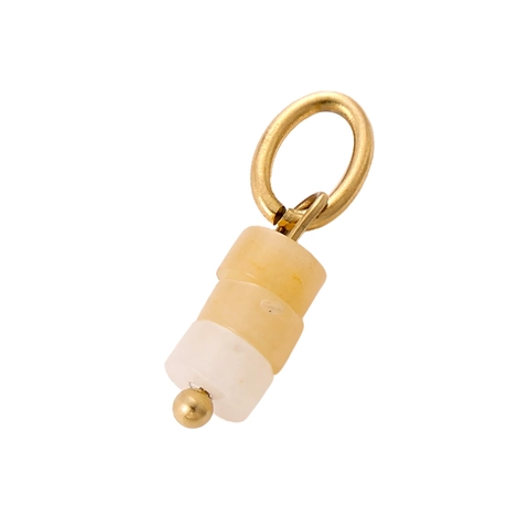 Stainless Steel Cylinder Natural Stone Pendants Small Column DIY Jewelry Accessories For Necklace Earrings Making Colorful Pendant Charm