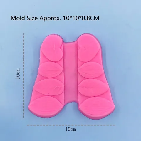 Rosa Silikonform Blattmuster Für Fondant Kuchen Backen DIY Ton Handgemachte Seife Dekoration Pflanzentextur Silikonform