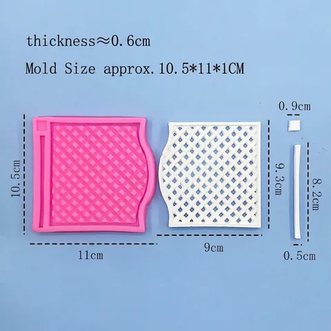 Zaun Gitter Fenster Rand Silikonform DIY Fondant Schokolade Kuchen Spitze Rand Backwerkzeug Sugarcraft Dekoration Rosa