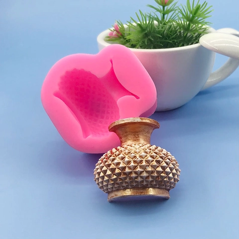 Vasenform Ananas Textur Silikonform Für Fondant Schokolade Tortendeko DIY Kerze Gips Handwerk Backwerkzeuge