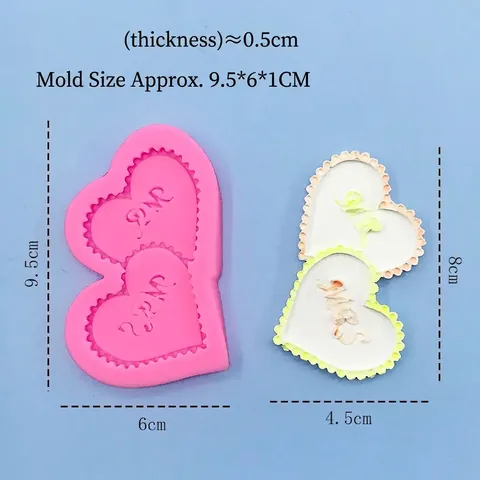 Herz Silikonform MR MRS Geprägte Fondant Schokolade Backform Für Hochzeit Valentinstag Tortendeko DIY Bastelwerkzeug
