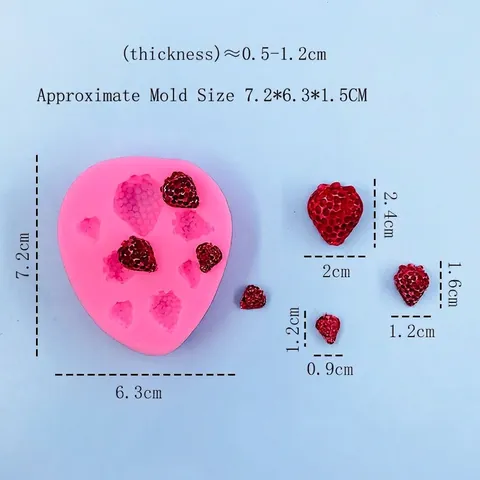 Erdbeere Silikonform Für Kuchendekoration Schokoladenfondant Fruchtform DIY Backwerkzeuge Für Dessert Gebäck Küche