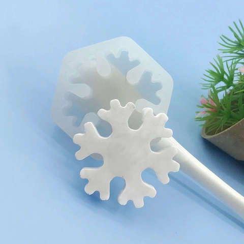 Weihnachten Schneeflocke Silikonform Für DIY Fondant Schokolade Kuchen Dekoration Backwerkzeuge Durchscheinende Schneeflockenform
