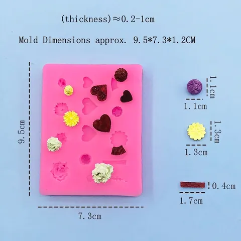 Stampo in Silicone per Torte a Forma di Cuore e Rosa per Cioccolato Fondente Strumenti per Pasticceria Fai da Te Rosa