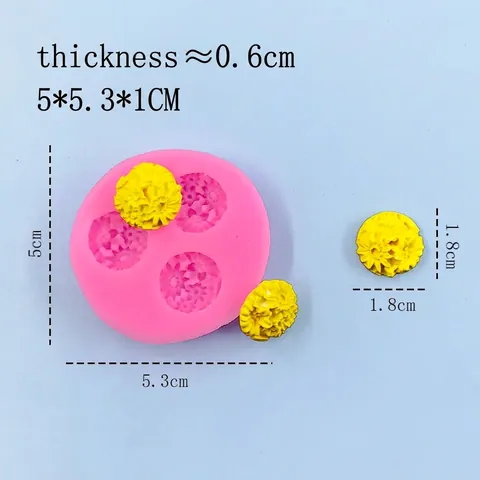 3-Loch Gänseblümchen Silikonform Für Kuchen Fondant Schokolade Dekoration DIY Aromatherapie Stein Backform