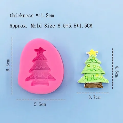 Weihnachtsbaum Silikonform Rosa Fondant Kuchen Schokolade Backen Dessert Dekoration DIY Handwerk Sugarcraft Kekse Backform