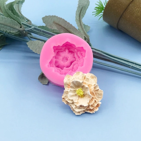 3D Blume Silikonform Pfingstrose Rose Muster Kuchen Schokolade Deko Werkzeug DIY Harz Seife Gips Aroma Kerze Backform