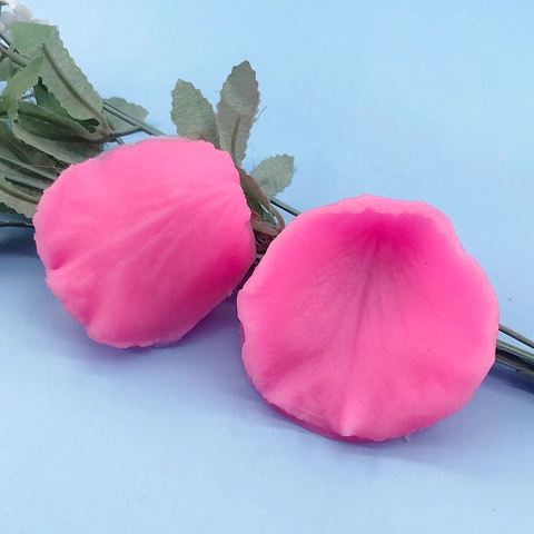 Molde de Silicona de Pétalo de Rosa Redondo para Decoración de Pasteles Fondant Herramienta de Repostería DIY