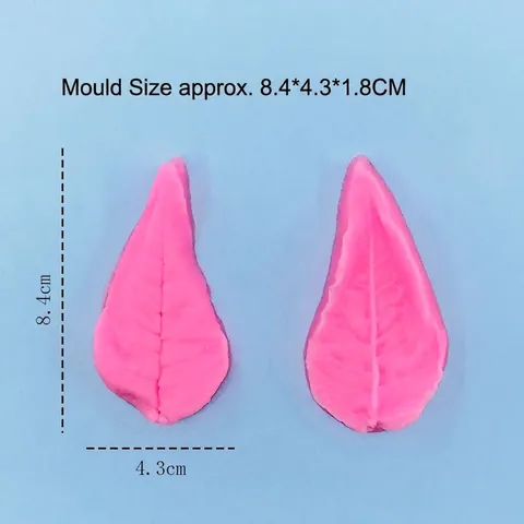 Blattader Silikonform Für Fondant Tortendekoration DIY Handgemachte Seifenform Backwerkzeug Rosa Blattform Küchenbedarf