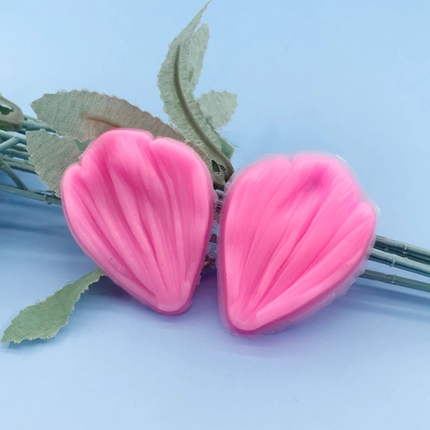 Molde Veiner de Silicona Rosa para Pétalos de Hojas Decoración de Pasteles de Fondant Herramienta de Repostería DIY Textura de Flor