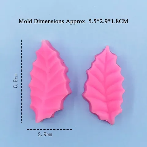 Blattform Silikonform Fondant Kuchendekoration Werkzeug Für DIY Backen Schokolade Seife Kerze Rosa Blattmuster Backzubehör