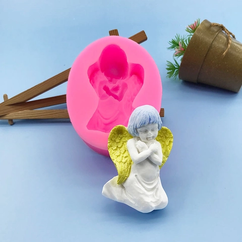 3D Engel Baby Silikonform Für Fondant Schokolade Seife Gips DIY Backwerkzeug Flexible Tortendeko Form