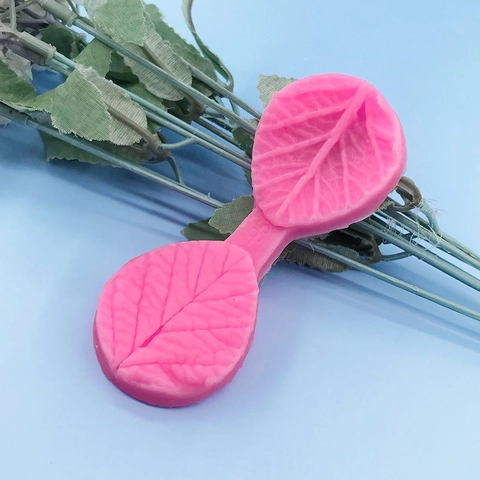 Rose Flower Leaf Silicone Mold 3D Realistic Texture Fondant Cake Decorating Tool Flexible Baking Tray For Chocolate Clay DIY Craft