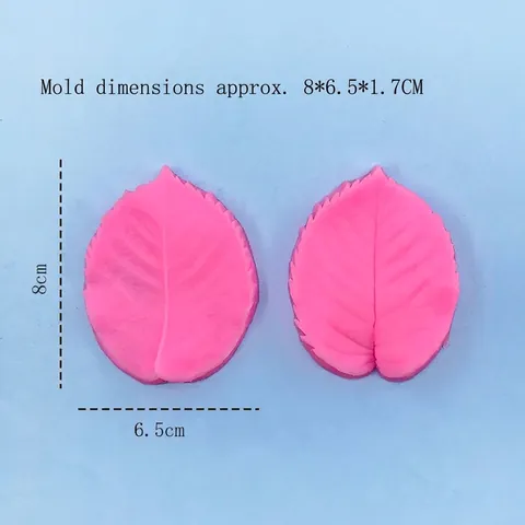3D Leaf Silicone Mold For Cake Fondant Chocolate Decoration Tool Natural Vein Pink Baking Mold For DIY Handcraft Sugar Craft
