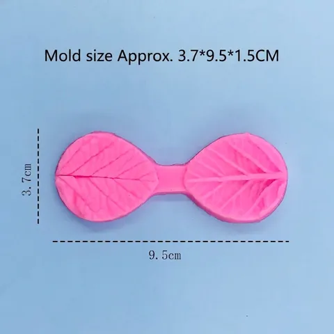 Rose Flower Leaf Silicone Mold 3D Realistic Texture Fondant Cake Decorating Tool Flexible Baking Tray For Chocolate Clay DIY Craft