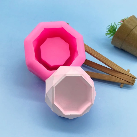 3D Oktagonale Geometrische Silikonform Für DIY Sukkulenten Topf Kerzenhalter Blumentopf Aschenbecher Gips Backwerkzeug