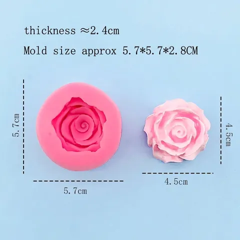 3D Roos Bloem Siliconen Vorm Roze DIY Handgemaakte Zeep Kaars Hars Gietvorm Voor Bakken Chocolade Taart Decoratie