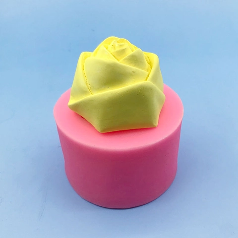 Molde de Silicona de Flor de Rosa 3D para Hornear Pasteles Chocolate DIY Vela Aromática Yeso Piedra de Aroma Jabón Artesanía