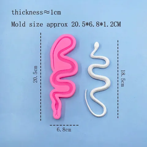 Moule en Silicone en Forme de Serpent Texture d'Écailles Animal Outil de Pâtisserie DIY pour Fondant Chocolat Résine Gypse Rose