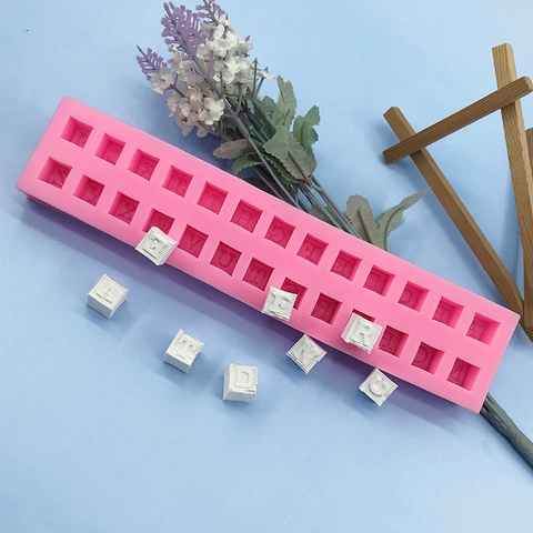 Großbuchstaben Alphabet Silikonform Für Tortendekoration DIY Schokolade Fondant Backwerkzeug Quadratische Buchstabenform