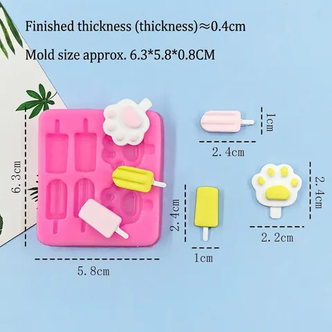 DIY Kattenpoot Ijslolly Siliconen Vorm Voor Fondant Chocoladetaart Decoreren Bakgereedschap Ijs Gelei Zeep Maken