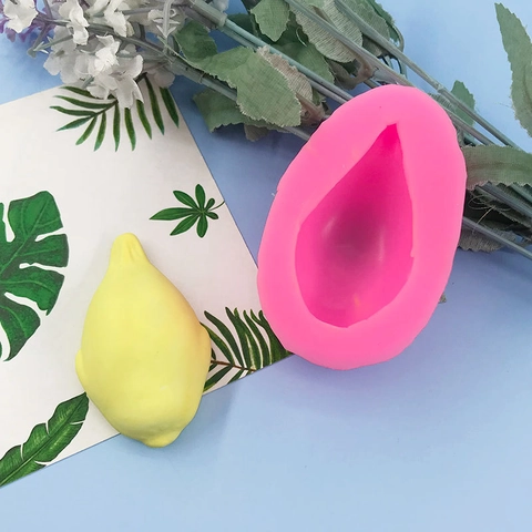 Stampo in Silicone a Forma di Foca e Limone per Sapone Fatto a Mano Cioccolato Torta Cottura Gesso Resina Strumento Rosa