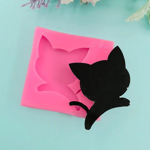 Cartoon Katze Form Silikonform Für DIY Backen Kuchen Dekoration Schokolade Fondant Harz Handwerk Rosa Kreative Handgemachte Form