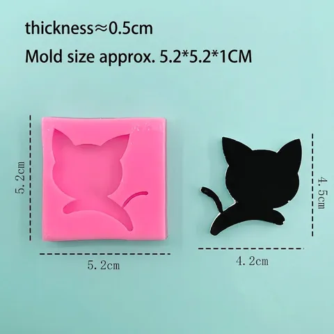 Cartoon Katze Form Silikonform Für DIY Backen Kuchen Dekoration Schokolade Fondant Harz Handwerk Rosa Kreative Handgemachte Form