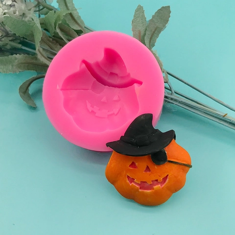 Halloween Piraat Pompoen Siliconen Bakvorm Heksenhoed Fondant Taart Decoratie Chocolade Gips DIY Bakken Gereedschap
