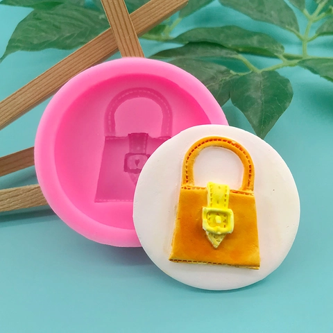 Handtasche Geformte Silikonform Für Fondant Schokolade Kuchen Dekoration Werkzeug Epoxidharz Gipsform Rosa DIY Backzubehör