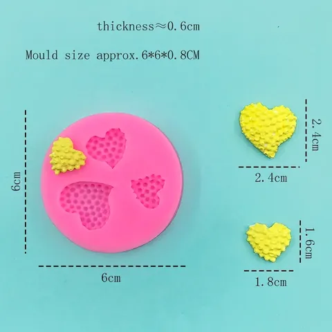 Herz Silikonform Wabenstruktur Für Schokolade Keks Fondant Kuchen DIY Gips Kerzenherstellung Rosa Runde Backform