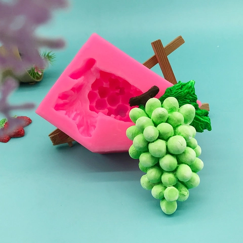 Große Trauben Silikonform Für Kuchen Schokolade Fondant Gebäck DIY Backen Dekoration Werkzeug Flexibles Lebensmittelqualität Silikon Rosa
