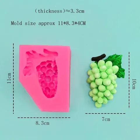 Große Trauben Silikonform Für Kuchen Schokolade Fondant Gebäck DIY Backen Dekoration Werkzeug Flexibles Lebensmittelqualität Silikon Rosa