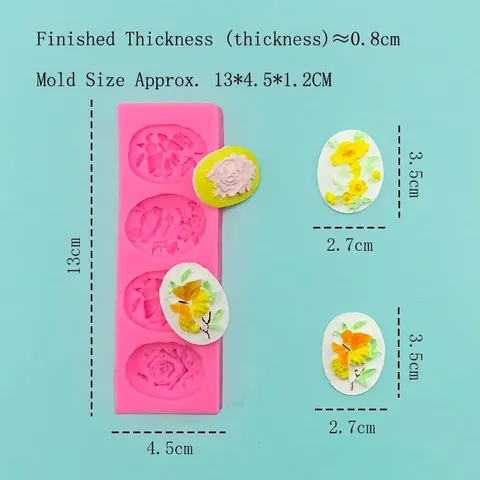 Butterfly Flower Relief Silicone Mold Rose Daisy Fondant Chocolate Cake Cookie Mold DIY Handmade Soap Plaster Craft Tool